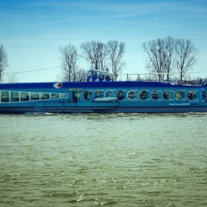 Moby Dick ship on river