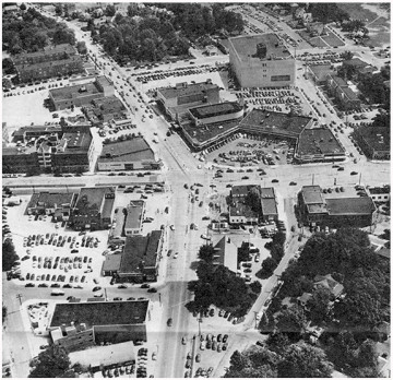 1950s aerial view of Silver Spring