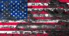 Pained U.S. flag, peeling