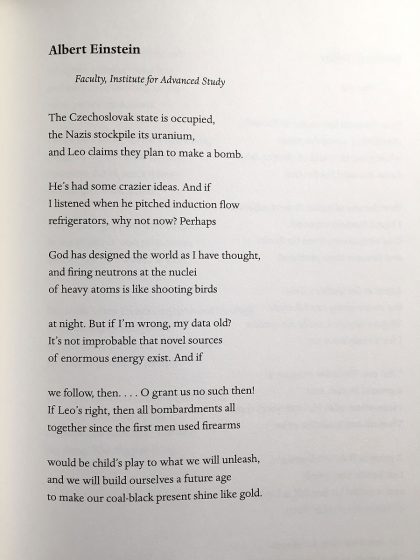 Einstein poem from 2010/2017