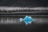 Blue iceberg in Holkham Bay, Alaska