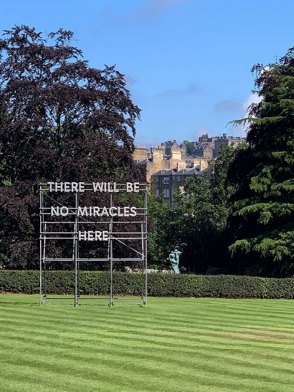 On the lawn of the Dean Gallery