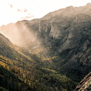 Afternoon sunlight on the Bitterroots