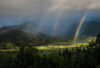 Rainbow in green valley