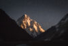 K2 in evening light, with stars
