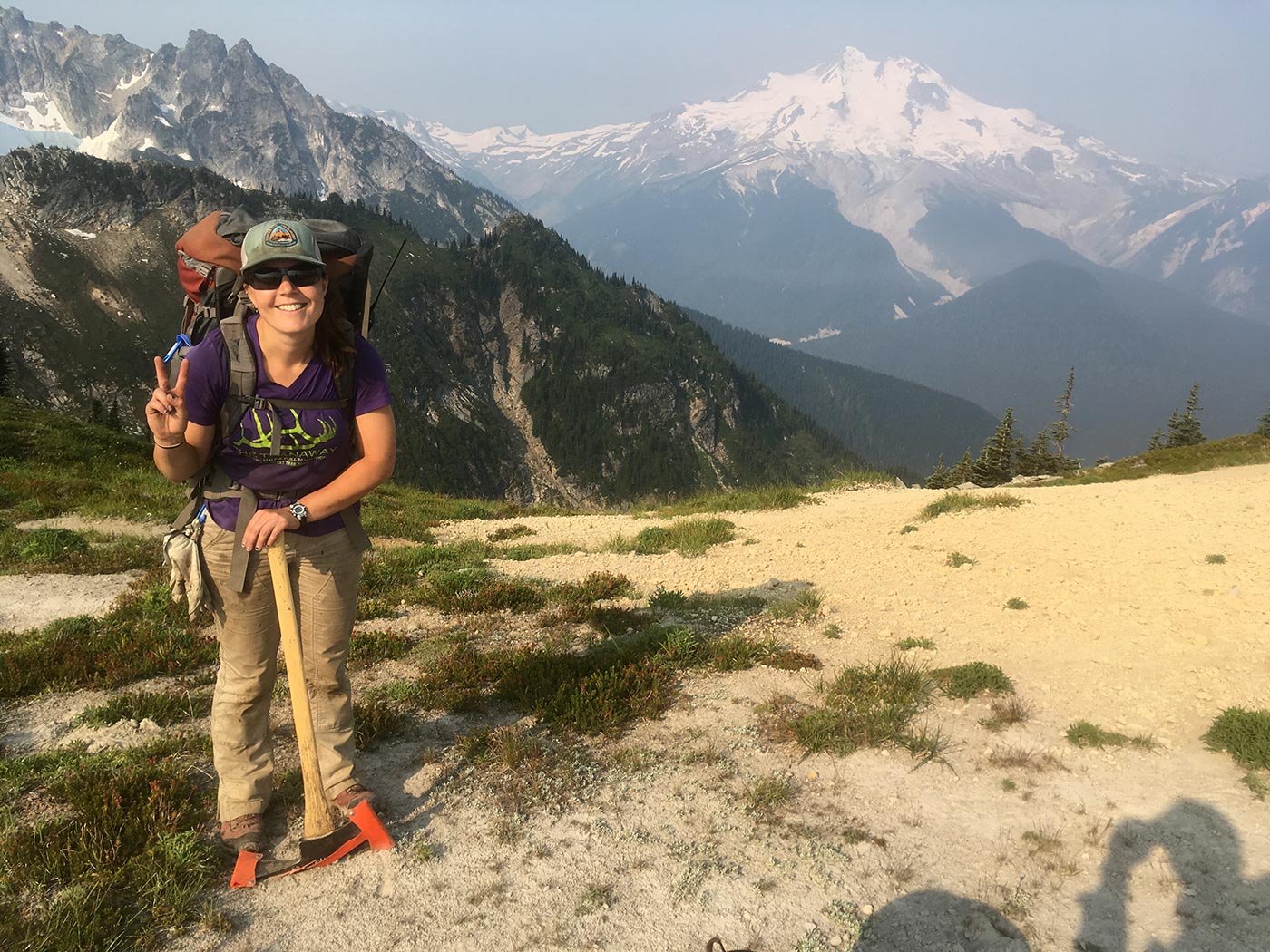 Claire Thompson on Buck Creek Pass