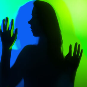 Abstract female body with colors