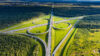 interstate interchange aerial view