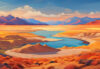 AI-generated artwork of California dry lake