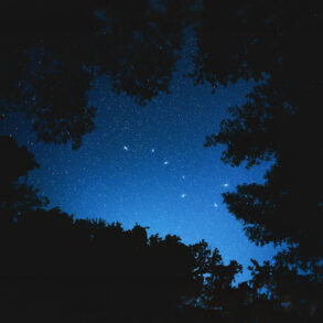 Big Dipper and trees