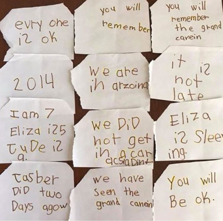 Handwritten notes to Amy