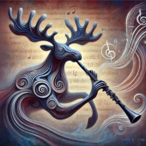 Moose playing clarinet