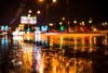 Rainy street at night