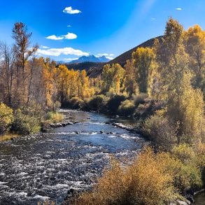 Western river in autumn